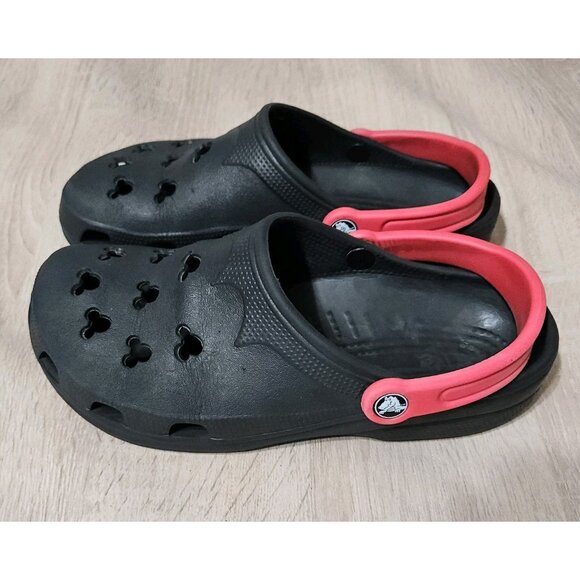 Crocs Disney Mickey Mouse Black Red Adult Clogs Size L W10-11 M 8-9  Slip-On - Picture 2 of 7